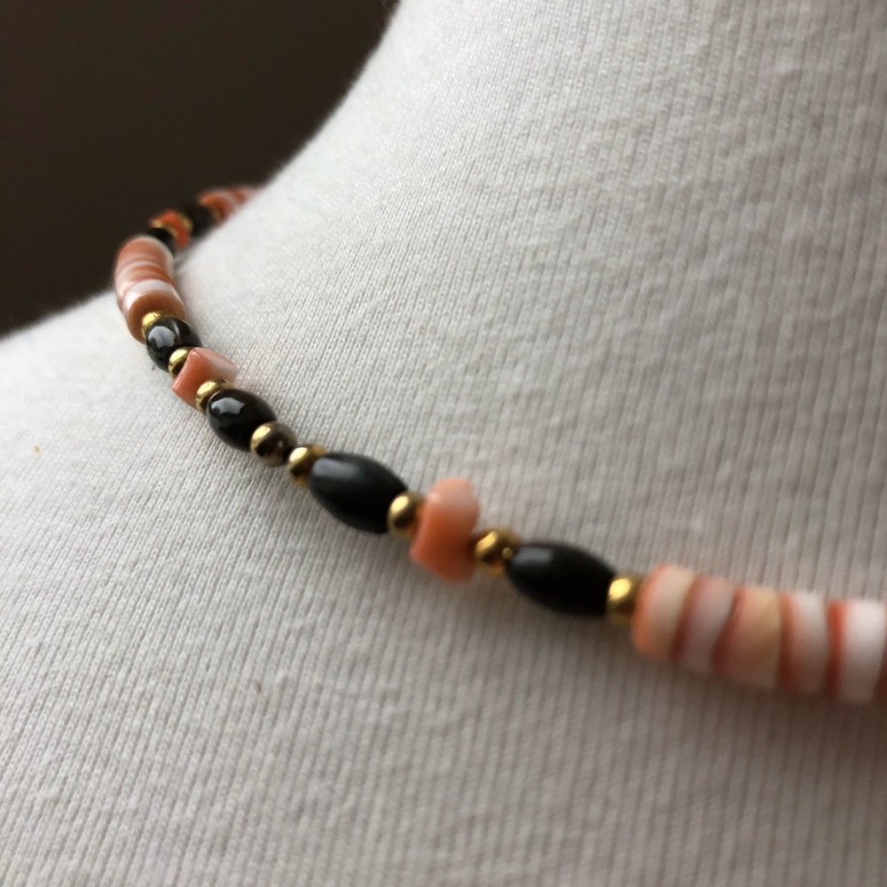 70’s Tribal Angelskin Coral Choker - Picture 5 of 7